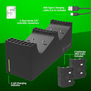 snakebyte Xbox Twin Charge SX - Black - Xbox Series X Charging Station for Series X Controller, Charger for 2 Wireless Controllers, 2 Batteries Rechargeable 800mAh, LED Charge Status, Series X Design