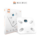 nexxt Smart Home Wifi Body Scale Up To 10 User Profiles Tempered Glass Digital Display 3 AAA Batteries