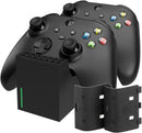 snakebyte Xbox Twin Charge SX - Black - Xbox Series X Charging Station for Series X Controller, Charger for 2 Wireless Controllers, 2 Batteries Rechargeable 800mAh, LED Charge Status, Series X Design