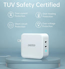 USB C Charger PD 100W GaN Dual USB Type C Charger For MacBook